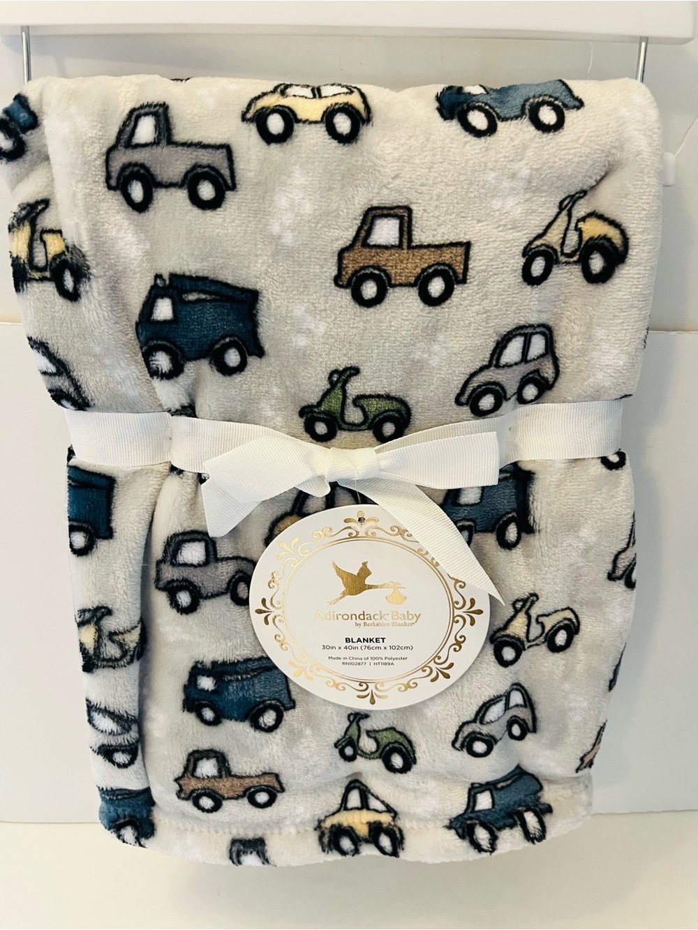 Winnie the Pooh & Adirondack Baby by Berkshire Lot of 2 Baby Blankets Car Sports - Picture 3 of 12